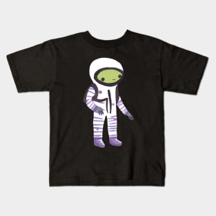 Cute Watercolor Alien Astronaut Kids T-Shirt